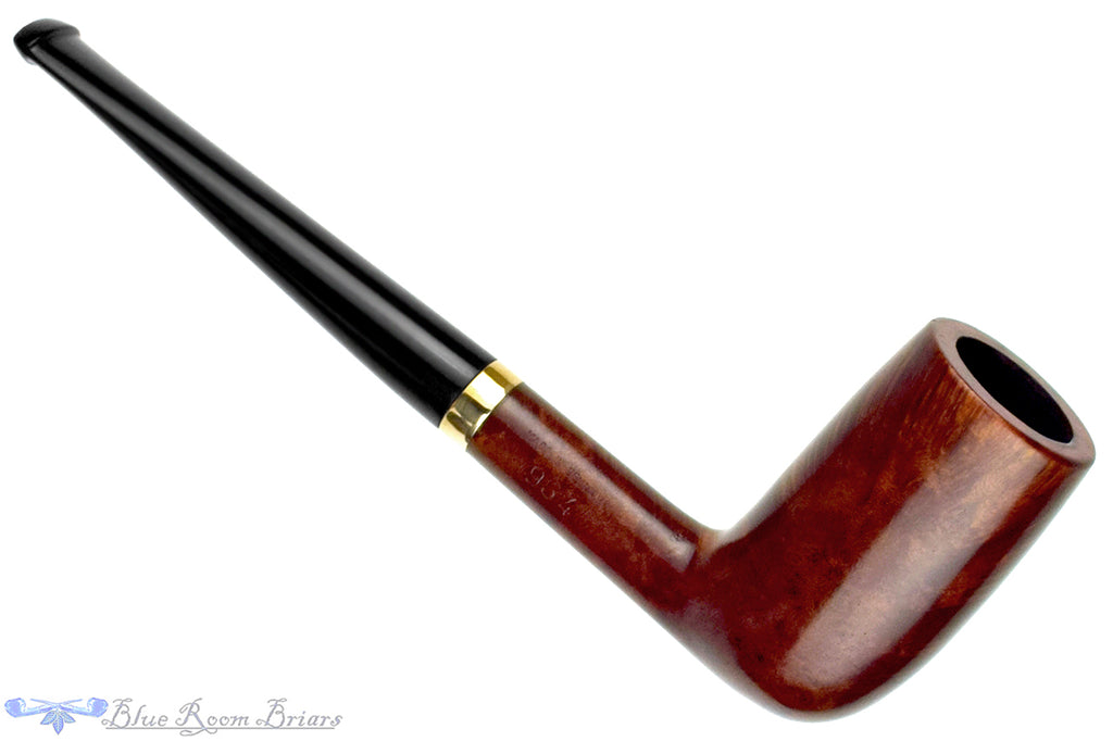 Blue Room Briars is proud to present this Bari Select Natural Old Briar 964 Chimney Stack Estate Pipe with Brass Repair Band