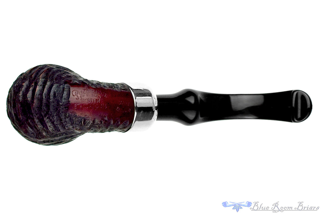 Peterson System Standard 314 Bent Rusticated Billiard with Nickel and P-Lip Estate Pipe