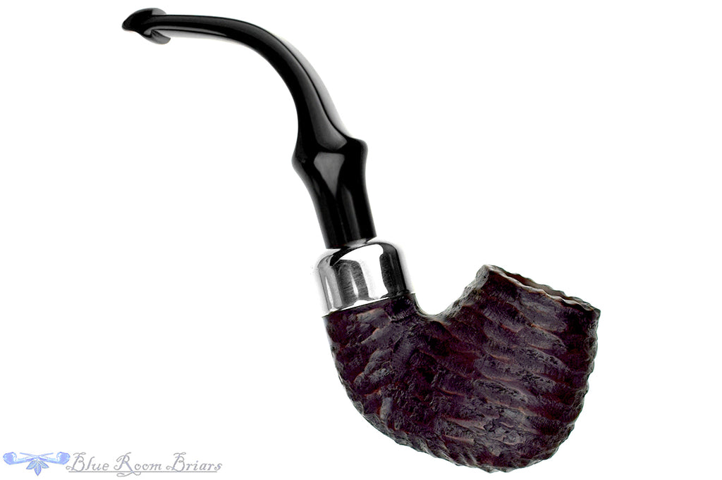 Peterson System Standard 314 Bent Rusticated Billiard with Nickel and P-Lip Estate Pipe