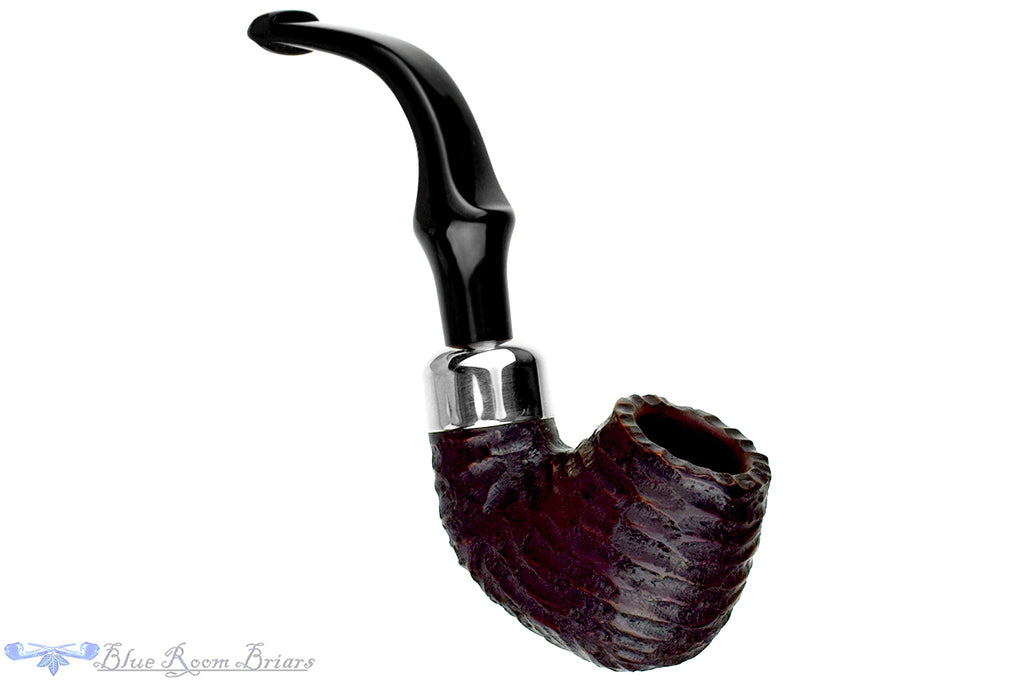 Peterson System Standard 314 Bent Rusticated Billiard with Nickel and P-Lip Estate Pipe