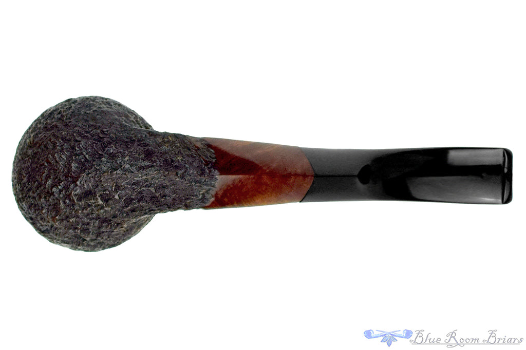 Blue Room Briars is proud to present this W.Ø. Larsen Handmade Rustica Bent Partial Rusticated Bulldog Estate Pipe with Replacement Stem