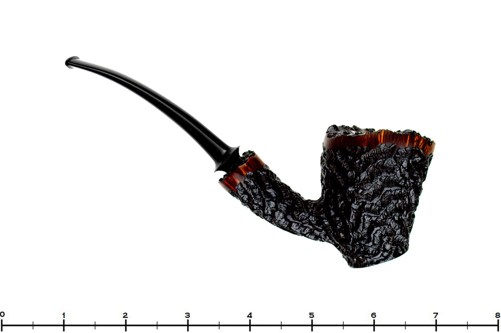 Blue Room Briar is proud to present this Mike Sebastian Bay Bent Cherrywood Carved Estate Pipe