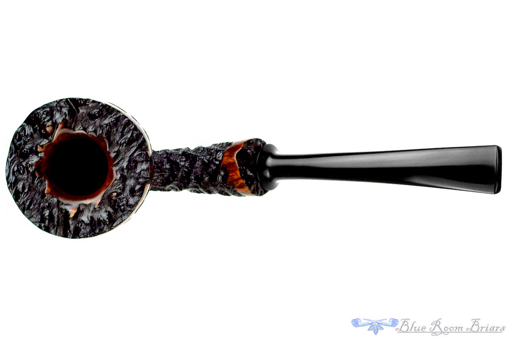 Blue Room Briar is proud to present this Mike Sebastian Bay Bent Cherrywood Carved Estate Pipe