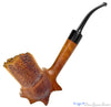 Blue Room Briars is proud to present this Jack Weinberger Large Bent Partial Rusticated Freehand with Plateau Estate Pipe