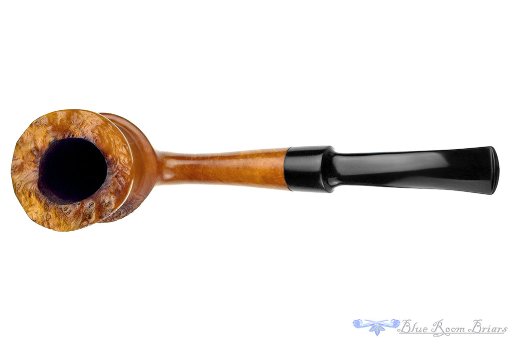Blue Room Briars is proud to present this Jack Weinberger Large Bent Partial Rusticated Freehand with Plateau Estate Pipe