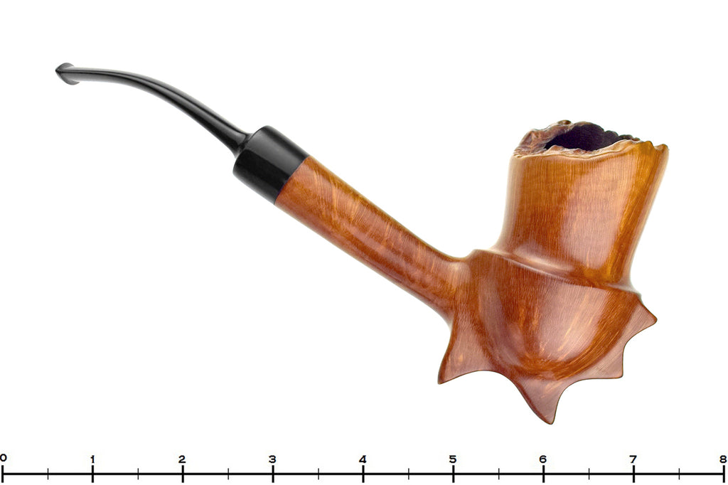 Blue Room Briars is proud to present this Jack Weinberger Large Bent Partial Rusticated Freehand with Plateau Estate Pipe