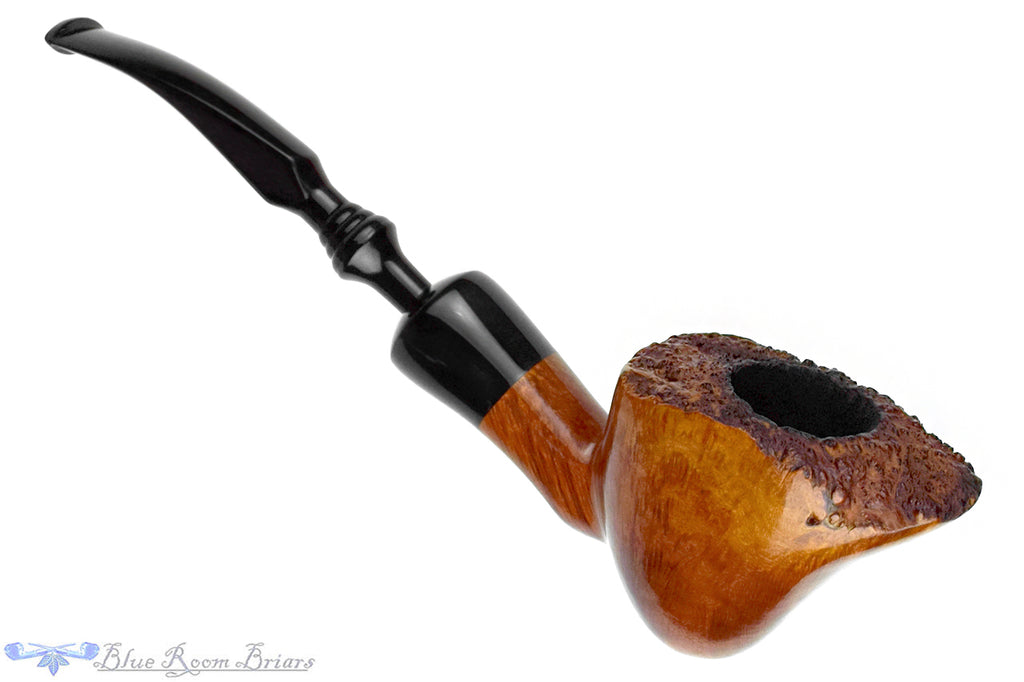 Blue Room Briars is proud to present this Nørding Large Bent Freehand with Plateau and Ebonite Ferrule Estate Pipe