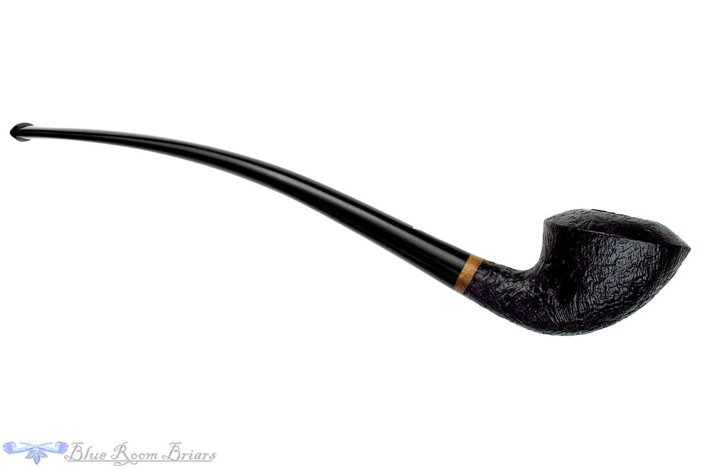 Blue Room Briars is proud to present this Mastro Geppetto Sabbiato Bent Sandblast Churchwarden Estate Pipe