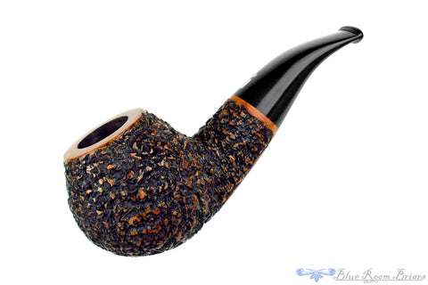 Jirsa 106 Bent Contrast Carved Dublin with Briar and Ebonite Ferrule Estate Pipe