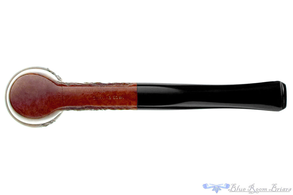 Blue Room Briar is proud to present this Charatan Executive Partial Carved Freehand Sitter Estate Pipe with Repaired Shank