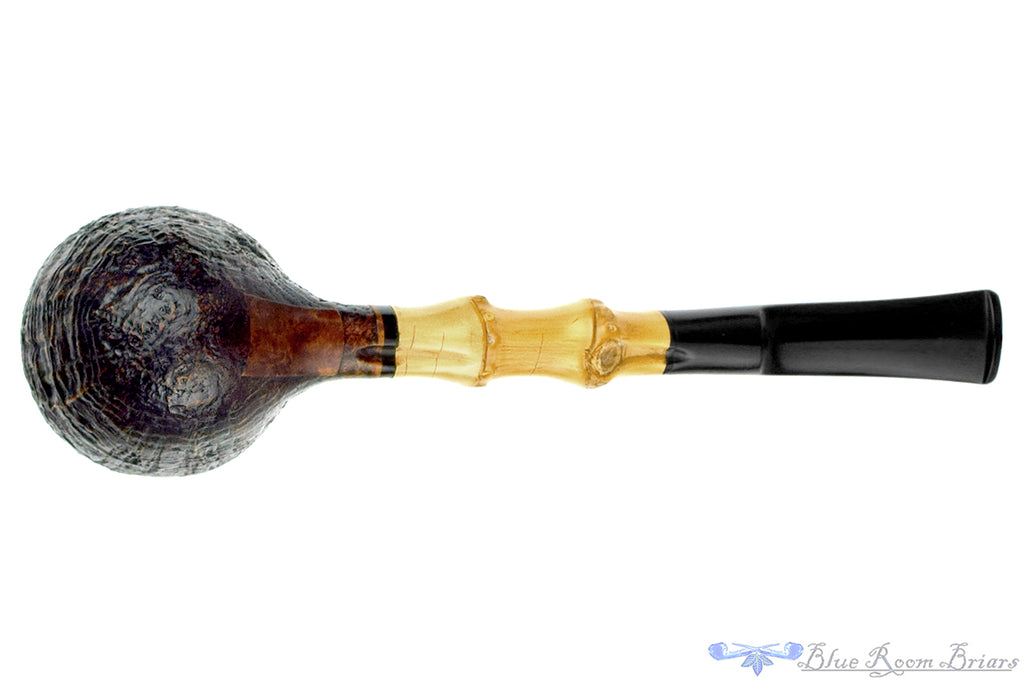 Blue Room Briars is proud to present this Bent Sandblast Strawberry with Bamboo Estate Pipe