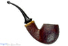 David McCarter 2014 1/2 Bent Sandblast Apple with Exotic Wood UNSMOKED Estate Pipe