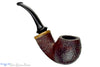 David McCarter 2014 1/2 Bent Sandblast Apple with Exotic Wood UNSMOKED Estate Pipe