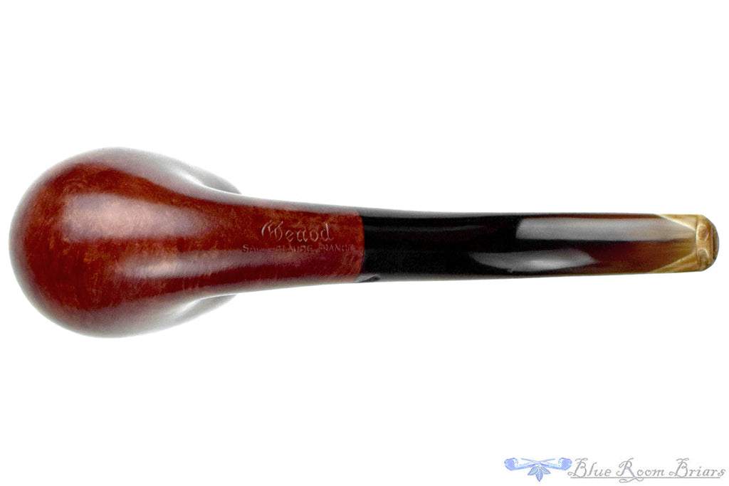 Blue Rom Briars is proud to present this Genod Bent Billiard with Horn Stem UNSMOKED Estate Pipe