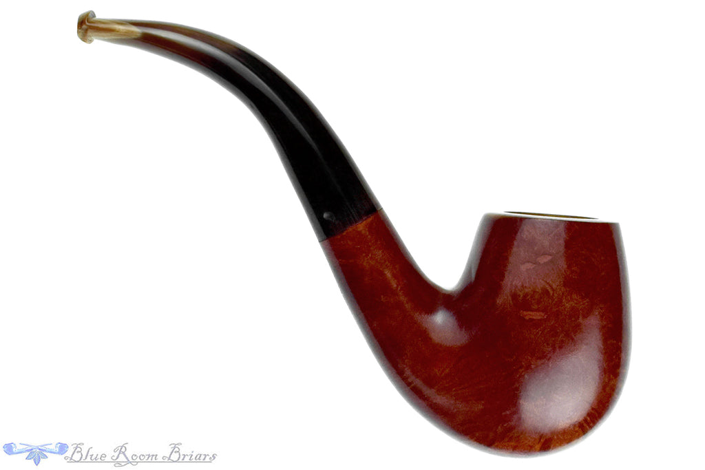 Blue Rom Briars is proud to present this Genod Bent Billiard with Horn Stem UNSMOKED Estate Pipe