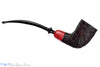 Yorgos Mitakidis Pipe 6824 Bent Sandblast Round Shank Dublin with Ebonite Ferrule and Military Mount