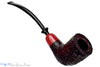 Yorgos Mitakidis Pipe 6824 Bent Sandblast Round Shank Dublin with Ebonite Ferrule and Military Mount