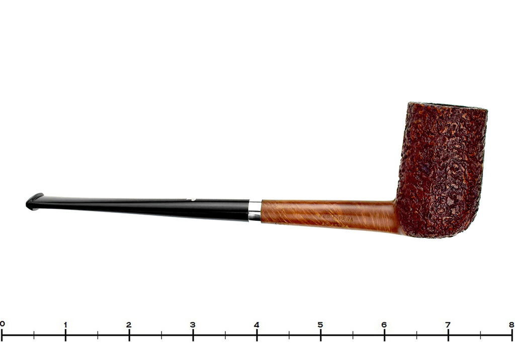 Blue Room Briars is proud to present this Ser Jacopo Partial Rusticated Long Billiard with Silver Estate Pipe