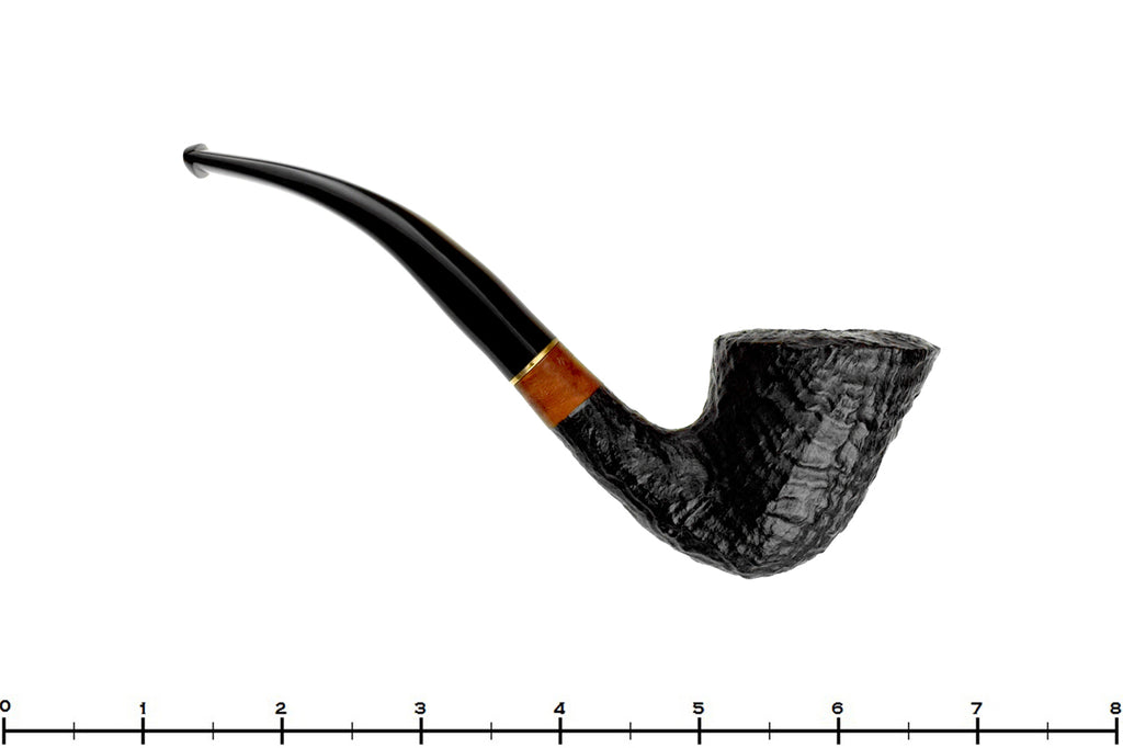 Blue Room Briars is proud to present this W. Ø. Larsen Double Black 83 Bent Sandblast Yachtsman with Brass Estate Pipe
