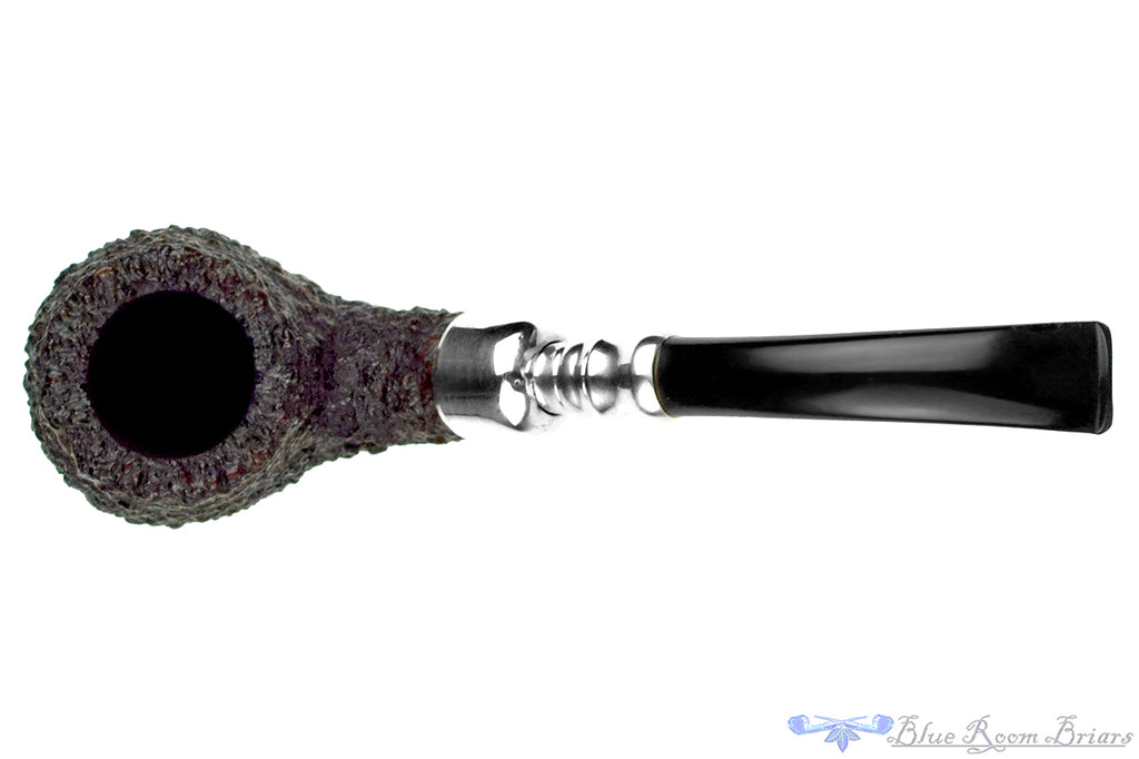 Blue Room Briars is proud to present this Ferndown Bark Bent Rusticated Billiard with Silver Spigot Estate Pipe