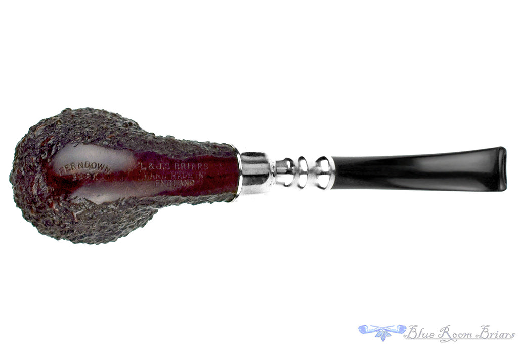 Blue Room Briars is proud to present this Ferndown Bark Bent Rusticated Billiard with Silver Spigot Estate Pipe