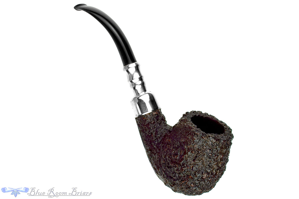 Blue Room Briars is proud to present this Ferndown Bark Bent Rusticated Billiard with Silver Spigot Estate Pipe