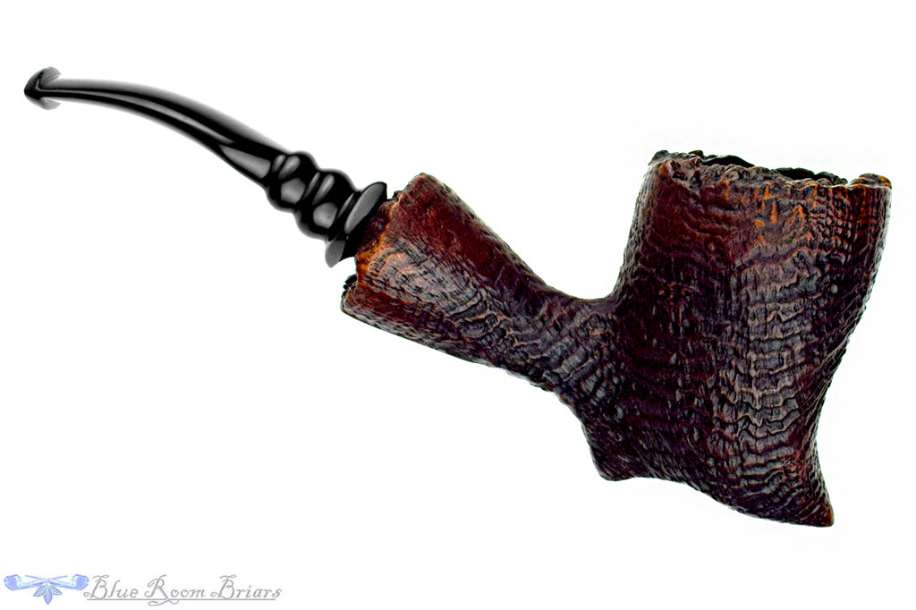 Blue Room Briars is proud to present this Bari Matador Bent Sandblast Freehand with Plataeux Estate Pipe