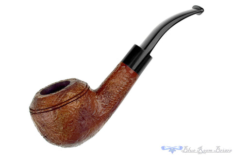 Joshua Ronish (2016 Make) Spot Carved Reverse Calabash with Brindle and Plateau Estate Pipe