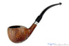 Blue Room Briars is proud to present this Larsen Super Bent Sandblast Ladle Estate Pipe with Silver Repair Band