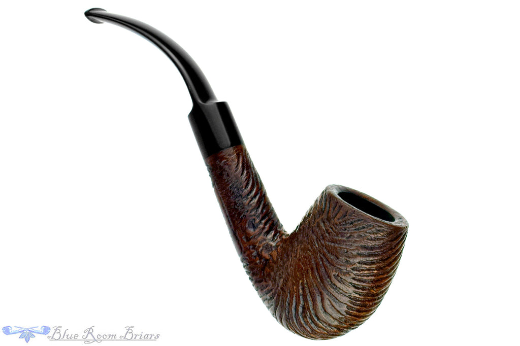 Blue Room Briars is proud to present this Sasieni Rustic Four Dot Bent Billiard Estate Pipe