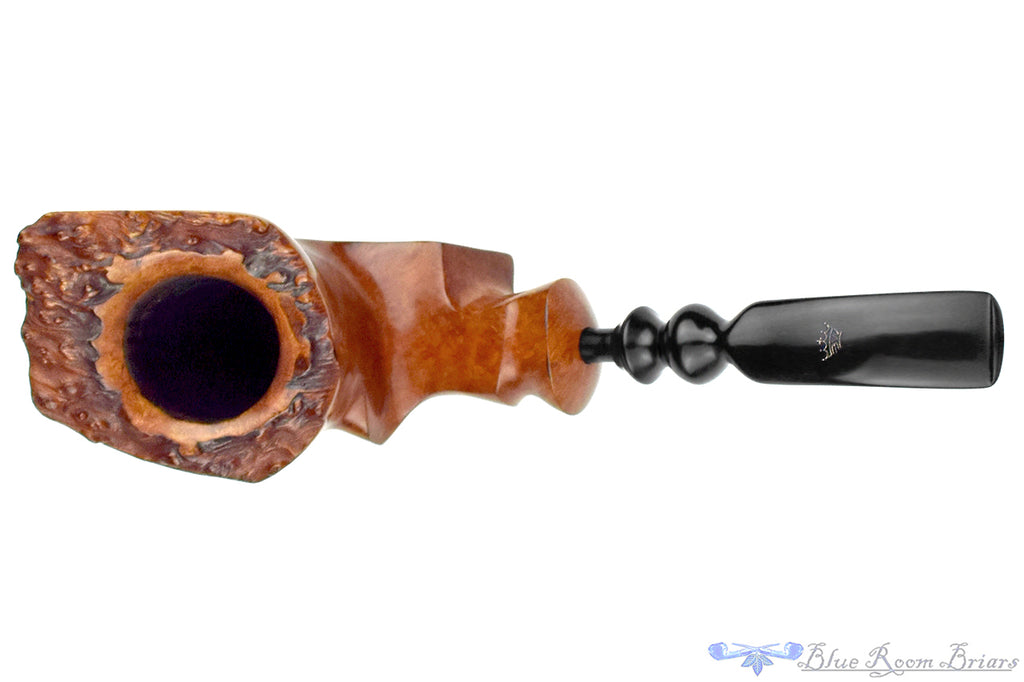 Blue Room Briars is proud to present this Ben Wade Hand Model 200 Large Bent Freehand with Plateau Estate Pipe