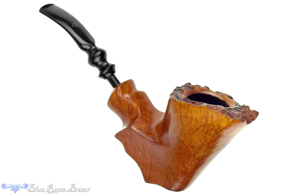 Blue Room Briars is proud to present this Ben Wade Hand Model 200 Large Bent Freehand with Plateau Estate Pipe