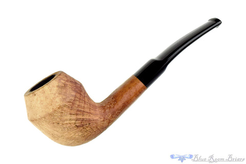 Joshua Ronish (2016 Make) Spot Carved Reverse Calabash with Brindle and Plateau Estate Pipe