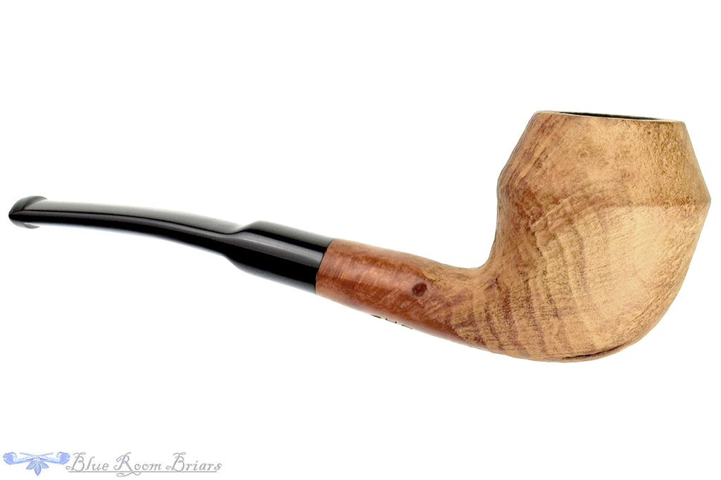 Bones (Chris Morgan) Natural Bent Sandblast Rhodesian with Oval Shank Estate Pipe