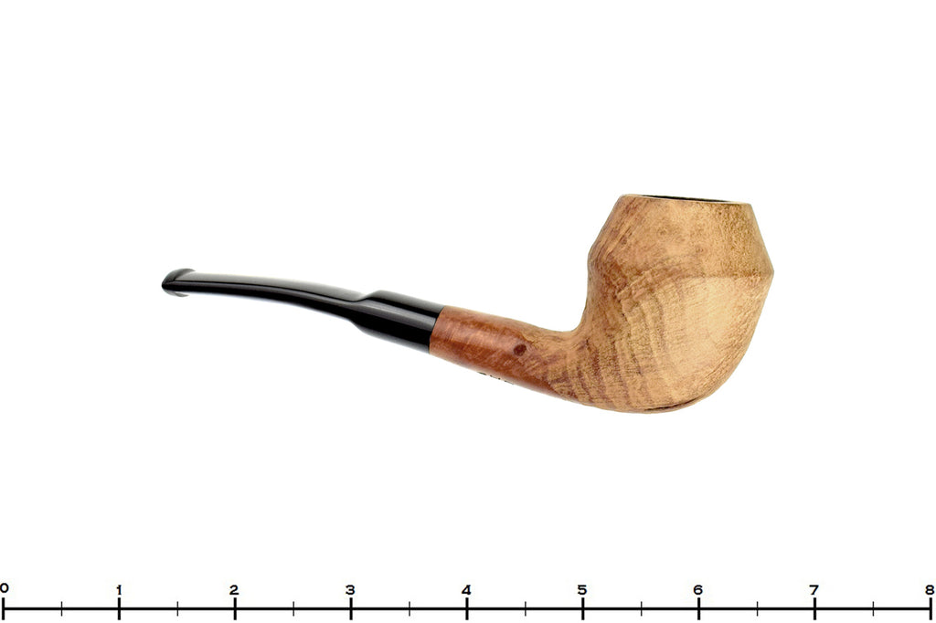 Bones (Chris Morgan) Natural Bent Sandblast Rhodesian with Oval Shank Estate Pipe