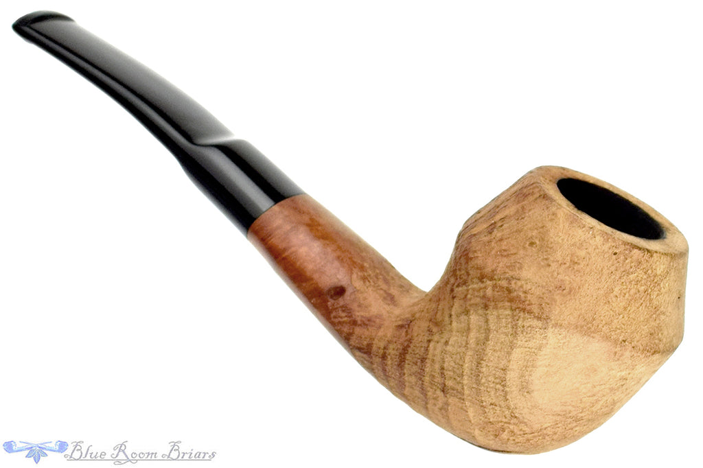 Bones (Chris Morgan) Natural Bent Sandblast Rhodesian with Oval Shank Estate Pipe