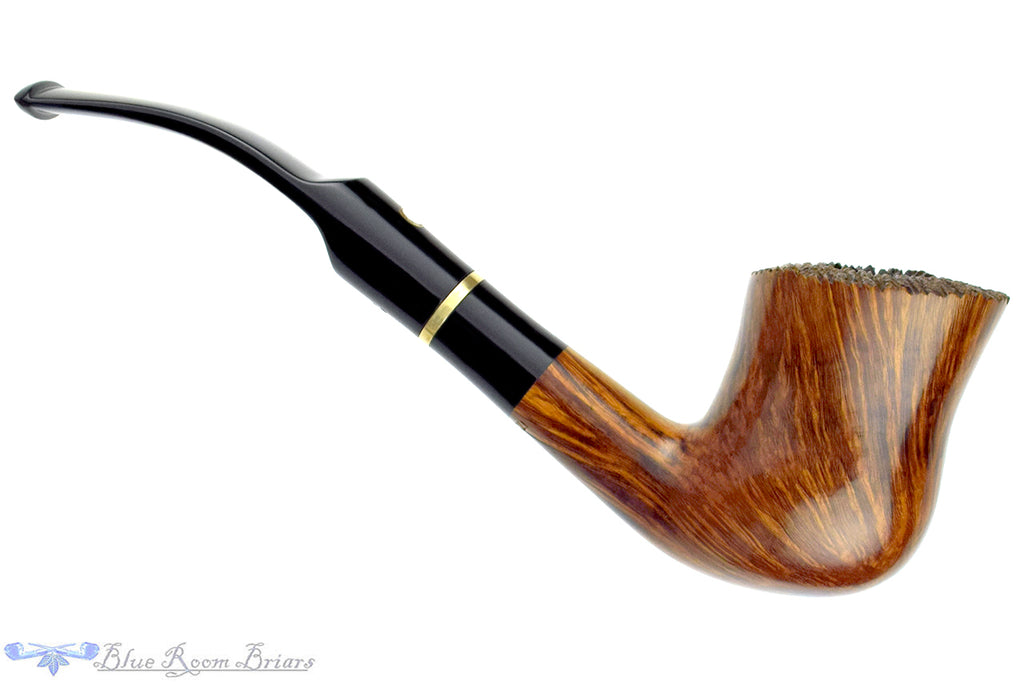 Blue Room Briars is proud to present this Mauro Armellini Europa Bent Freehand with Acrylic and Brass Estate Pipe