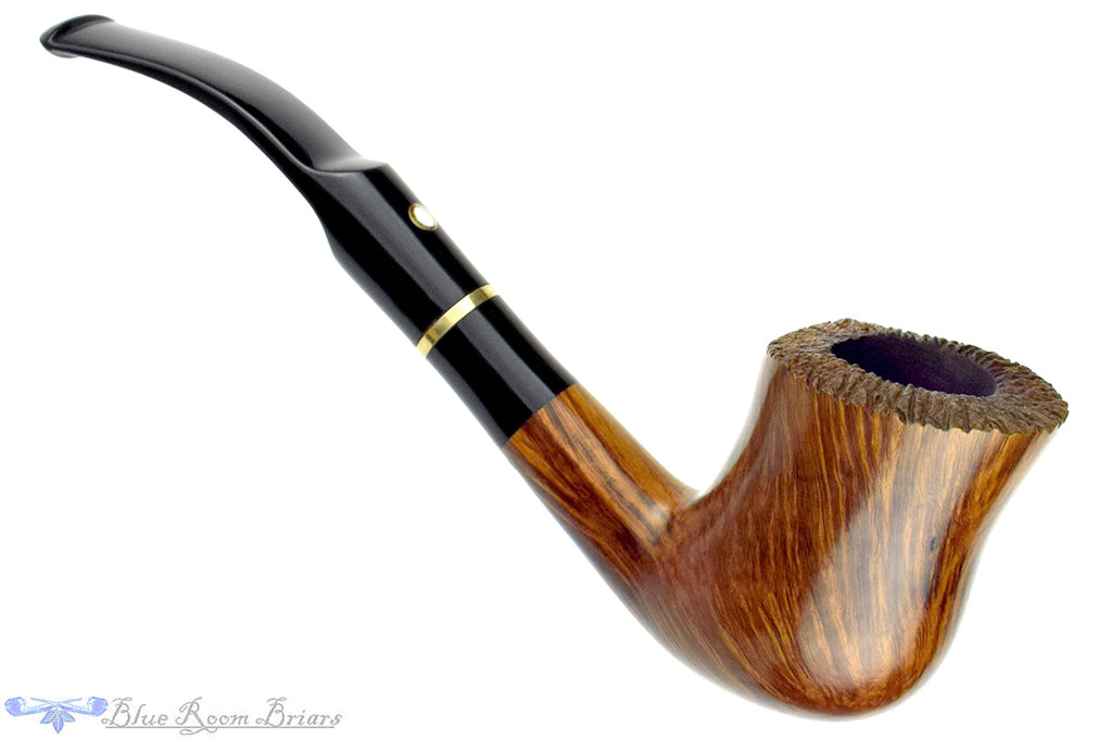 Blue Room Briars is proud to present this Mauro Armellini Europa Bent Freehand with Acrylic and Brass Estate Pipe