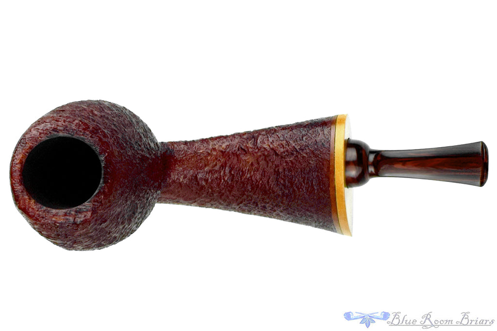 David Huber Sandblast Bent Cobra (2014 Make) with Teardrop Shank and Boxwood Estate Pipe