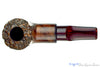 Blue Room Briars is proud to present this Joshua Ronish (2016 Make) Spot Carved Reverse Calabash with Brindle and Plateau Estate Pipe
