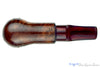 Blue Room Briars is proud to present this Joshua Ronish (2016 Make) Spot Carved Reverse Calabash with Brindle and Plateau Estate Pipe