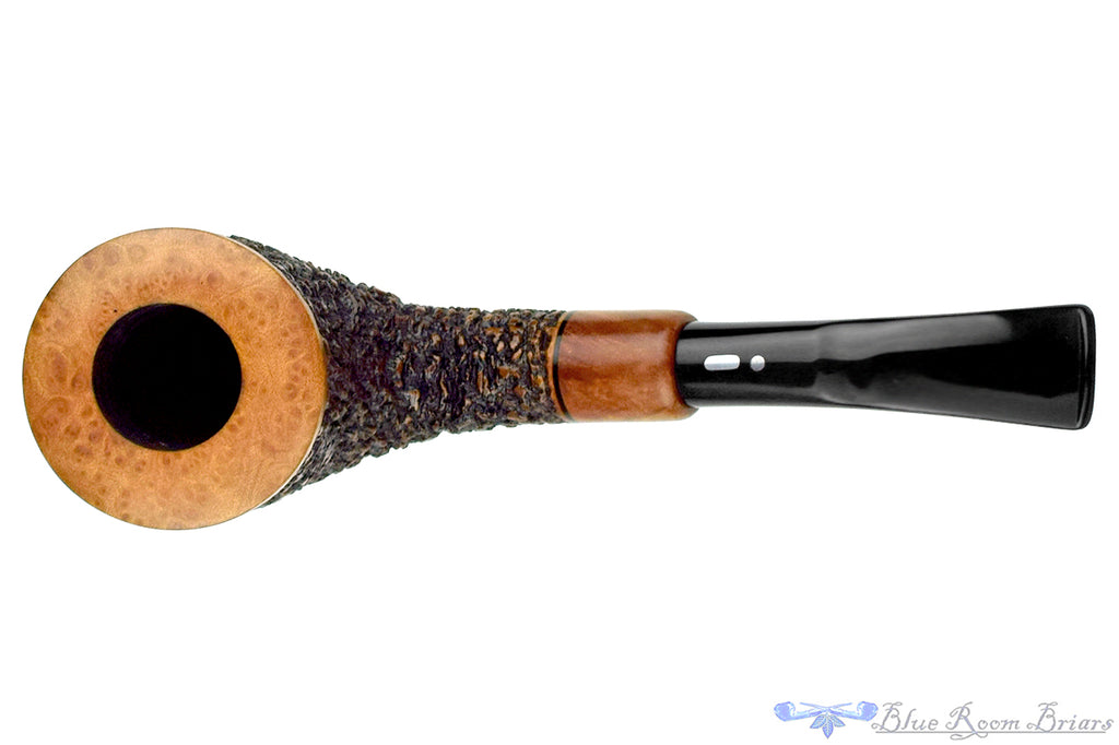 Blue Room Briars is proud to present this Jacono Zen Knight Rusticated Horn with Acrylic Estate Pipe
