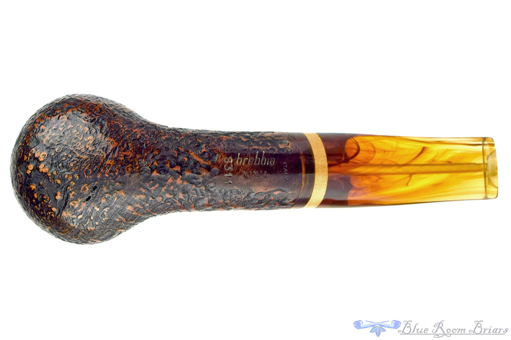 Brebbia Ninja 8311 Bent Sandblast Billiard (9mm Filter) with Boxwood Estate Pipe