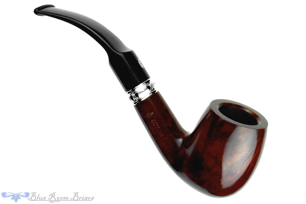 Savinelli Trevi 607 KS Bent Billiard (6mm Filter) with Nickel Estate Pipe