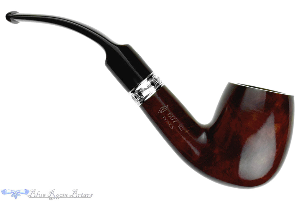 Savinelli Trevi 607 KS Bent Billiard (6mm Filter) with Nickel Estate Pipe