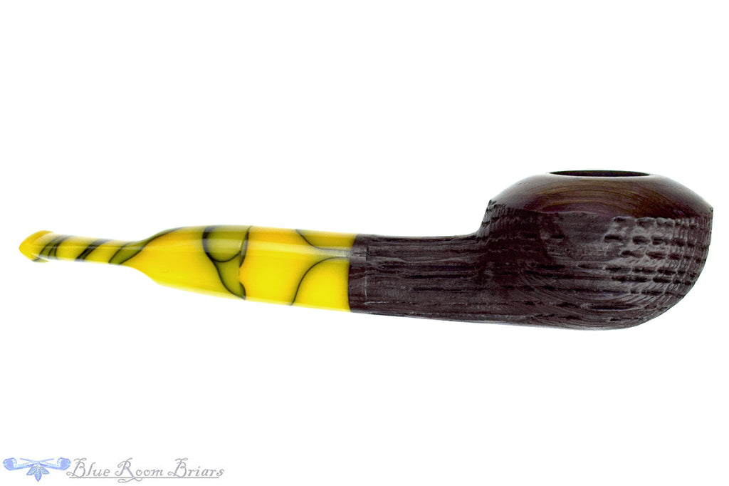 Blue Room Briar is proud to present this Don Warren Sandblast Morta Bullcap (2017 Make) with Acrylic Estate Pipe
