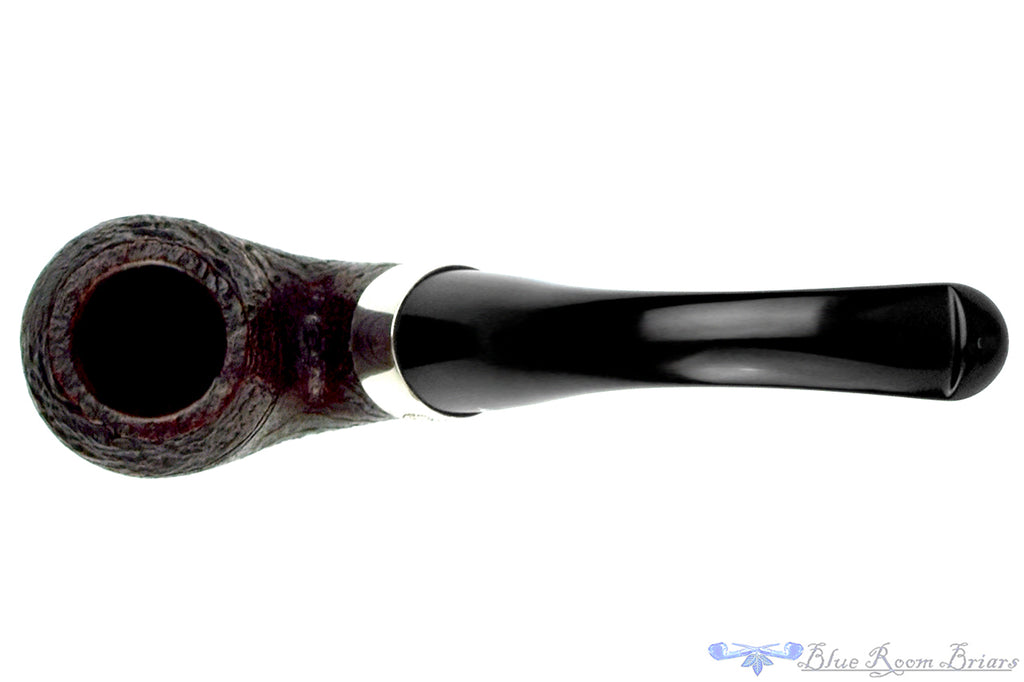 Blue Room Briars is proud to present this Peterson Sherlock Holmes Bent Sandblast Baskerville with Silver and P-Lip Estate Pipe