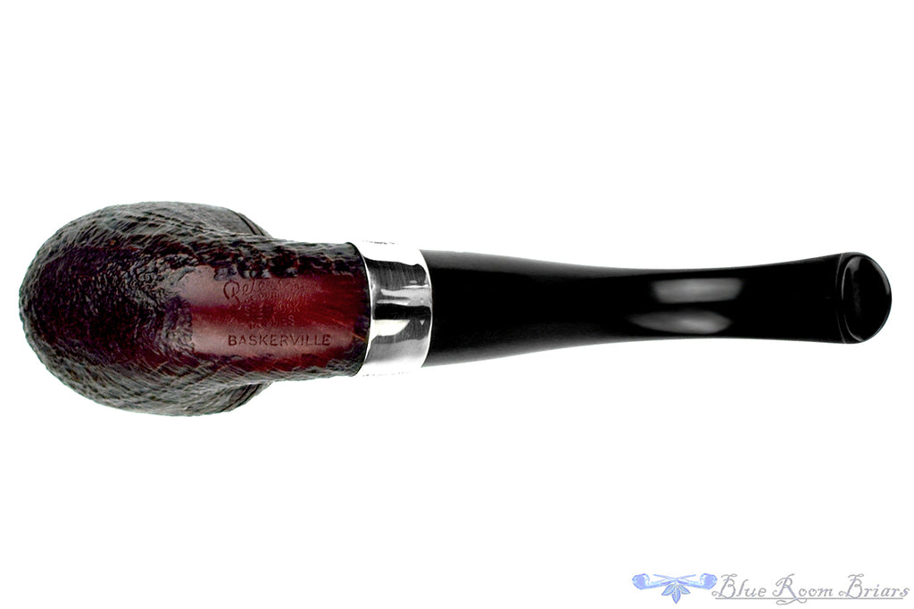 Blue Room Briars is proud to present this Peterson Sherlock Holmes Bent Sandblast Baskerville with Silver and P-Lip Estate Pipe