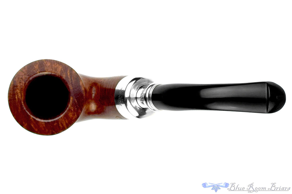 Blue Room Briars is proud to present this Peterson System XL315 Silver Spigot Bent Calabash with P-Lip Estate Pipe