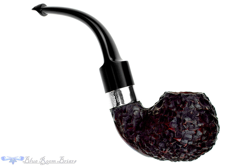 Blue Room Briars is proud to present this Peterson Sherlock Holmes Rusticated Lestrade with Silver and P-Lip Estate Pipe